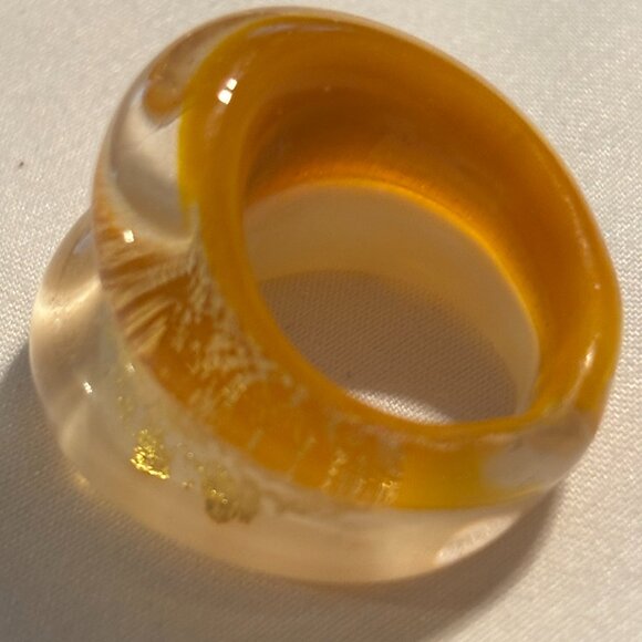 Murano Glass Ring - Size 6.5 - Picture 3 of 4